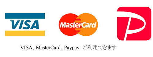 VISA、MasterCard、PayPayご利用できます